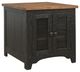 Signature Design by Ashley® Valebeck Light Brown End Table with Rustic Black Base-0