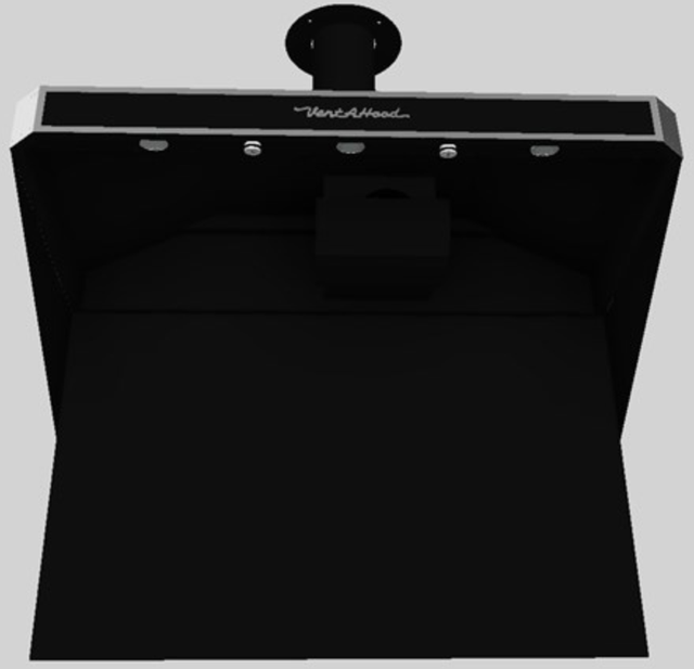 Vent-A-Hood® A Series 48" Black Retro Style Wall Mounted Range Hood-1