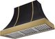 AGA Cascade 36" Matte Black Wall Mounted Range Hood  with Antique Brass Trim-0