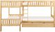 Homelegance® Bartly Natural Pine Youth Twin Corner Bunk Bed with Twin Trundle-2