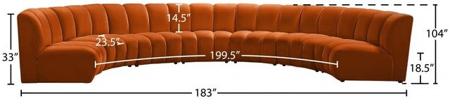 Meridian Furniture Infinity 7-Piece Cognac Modular Sectional-2