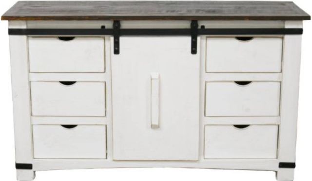 Million Dollar Rustic Weathered White Dresser-0