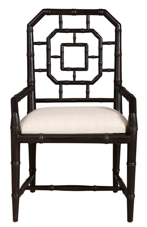 Furniture Classics Lahara Black/White Dining Arm Chair-1