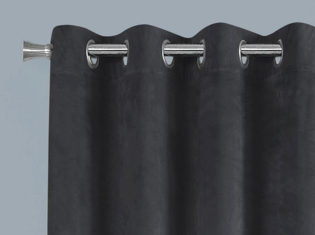 Monarch Specialties Inc. 2-Piece Grey 52" x 84" Room Darkening Curtain Panel Set-4