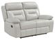 Homelegance® Laconia Silver Double Manual Reclining Loveseat-0
