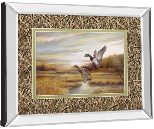 Classy Art Mallards by Ruanne Manning and Mossy Oak Native Mirror Framed Wall Art-1