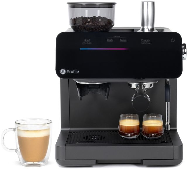 GE Profile™ Black Semi Automatic Espresso Machine-2