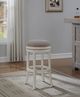American Woodcrafters Aversa Distressed Antique White/Gray 30" Barstool-2