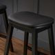 Linon Cappy 2-Piece Black Upholstered Counter Stool Set-3