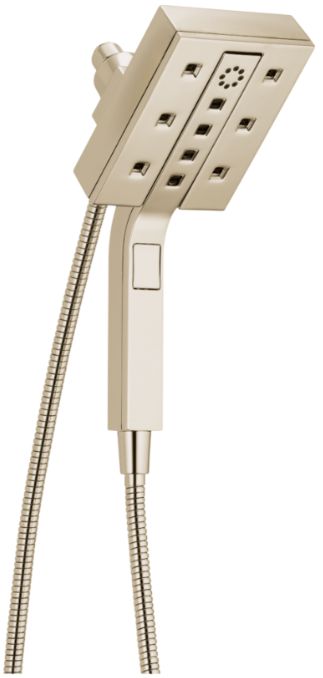 Delta Universal Showering Lumicoat® Polished Nickel 12" H2Okinetic® In2ition® 4-Setting Two-in-One Shower-0