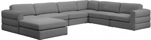 Meridian Furniture Beckham 7-Piece Grey Modular Sectional Sofa Set-0