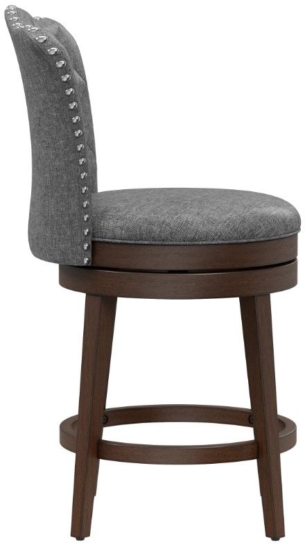 HH2 Home Edenwood Chocolate Brown/Smoke Gray Counter Stool-3