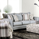 Furniture of America® Misty Blue Gray Sofa and Loveseat-1