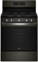Whirlpool® 30" Black Stainless Steel Freestanding Gas Range with Air Cooking Technology and Steam Clean-0