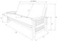 Kodiak Furniture Washington Linen Stone/Rustic Walnut Queen Futon with Mattress-2