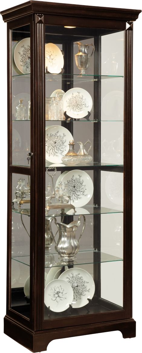 Pulaski™ PFC Deep Cherry Brown Two Way Sliding Door Curio-0