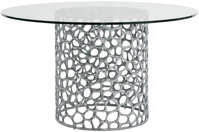 Universal Explore Home™ Oasis Glass Top Dining Table with Aluminum Base-0