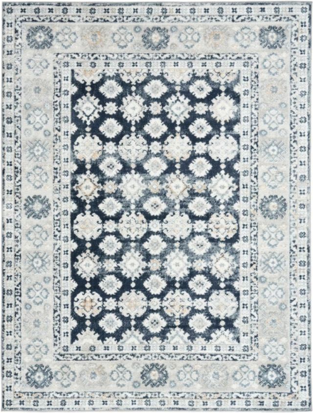 Nourison Home™ Dekor DEK02 Gray Navy 5'x7' Style 1 Area Rug-0
