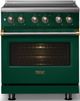 Viking® 5 Series 30" Ivy Pro Style Induction Range with Brushed Brass Trim-4