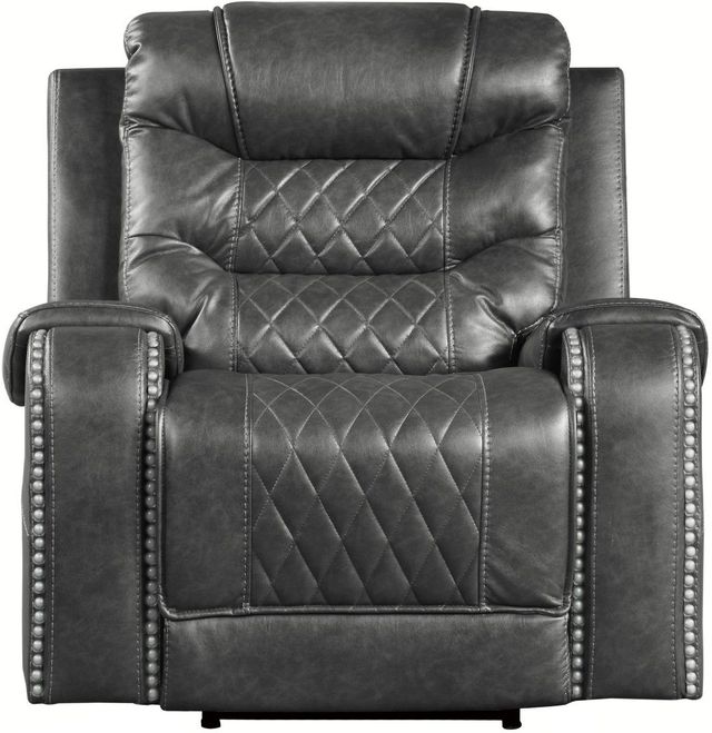 Mazin Furniture Putnam Gray Power Reclining Chair-2
