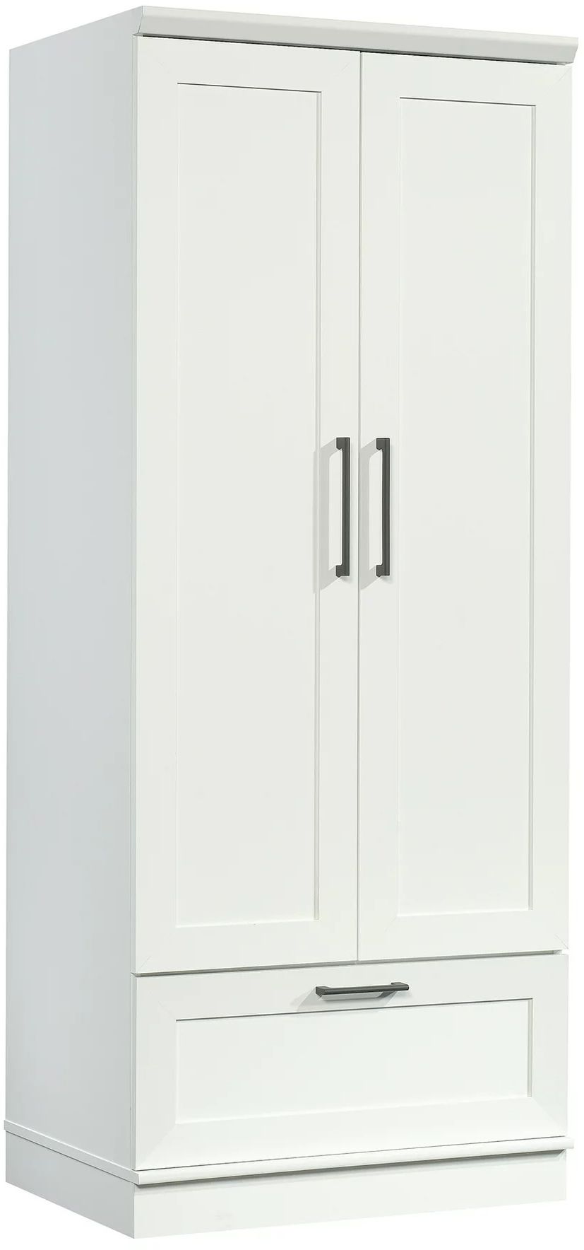 Sauder HomePlus Soft White Wardrobe Storage Cabinet Big Sandy Superstore Furniture Mattress Appliance Superstore
