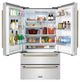ZLINE Autograph Edition 36" 22.5 Cu. Ft. Stainless Steel Counter-Depth French Door Refrigerator with Ice Maker in Fingerprint-Resistant and Polished Gold Helix Handles-4