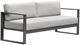 Intercon Navarro 2-Piece Gray/Mocha Fabric/Metal Outdoor Sofa and Coffee Table Set-1