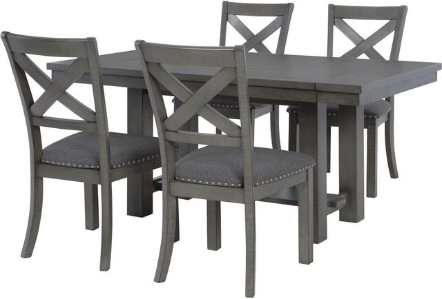 Signature Design by Ashley® Myshanna 5-Piece Gray Dining Table Set-0