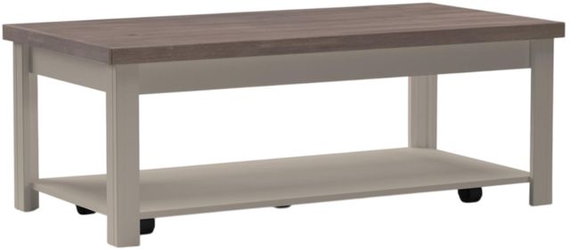 Legends Home Avalon Whiskey Coffee Table with Sandstone Base-0