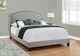 Monarch Specialties Inc. Gray Linen with Chrome Trim Queen Bed-1