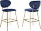 Brassex Inc. 2-Piece Navy/Gold 26" Counter Stool Set-2
