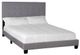 Bernards Eden Gray Upholstered Queen Panel Bed in a Box-0