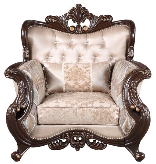 New Classic® Home Furnishings Constantine Beige/Cherry Chair-2