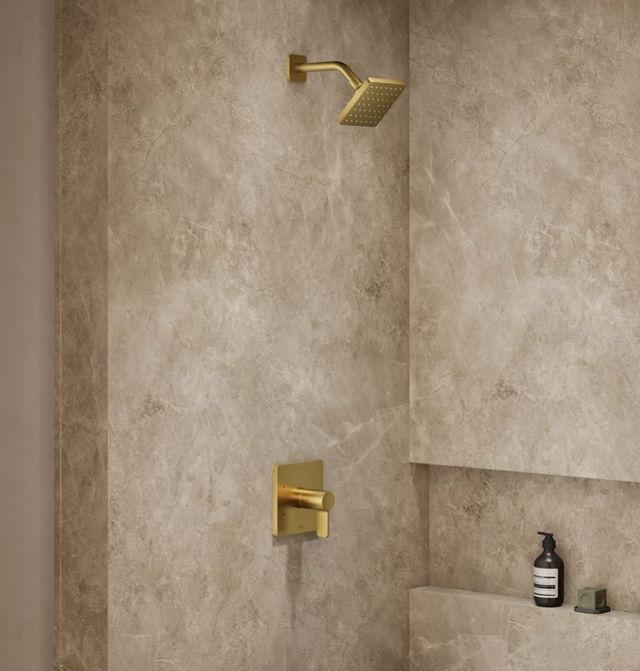 KOHLER® Parallel® Rite-Temp® Vibrant Brushed Moderne Brass Shower Trim Kit-1