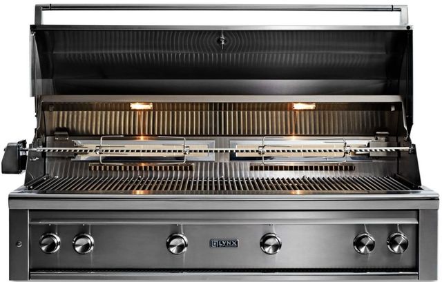 LYNX® Professional 4-Burner California Poppy Built-In Liquid Propane Grill with Rotisserie-2