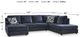 Signature Design by Ashley® Albar Place 2-Piece Cobalt Right-Arm Facing Sectional and Chaise-2