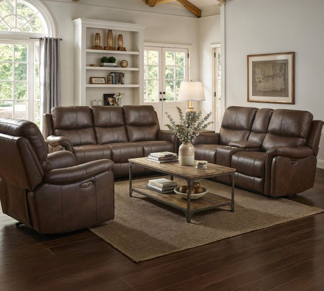 Behold™ Home Logan Brown Single Power Motion Sofa-1