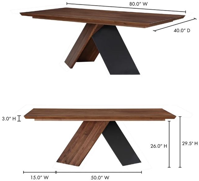 Moe's Home Collection Axio Brown Dining Table-2