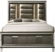 Elements International Twenty Nine Copper Queen Low Profile Storage Bed-1