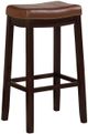 Linon Claridge Brown/Cognac Bar Stool-0