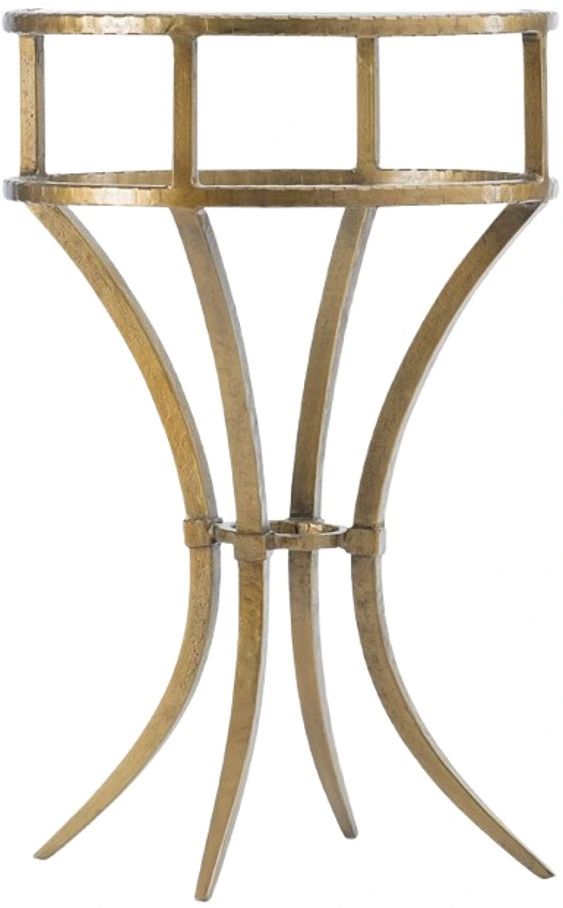 Hooker® Furniture Melange Laureng Glass Top Martini Table with Gold Base-0