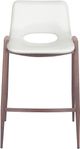 Zuo® Modern Desi 2-Piece Walnut/White Counter Stool Set-1