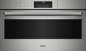 Front view of the Wolf® E Series 30" Stainless Steel Professional Convection Steam Oven