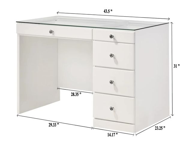 Crown Mark Morgan White Vanity Base-2