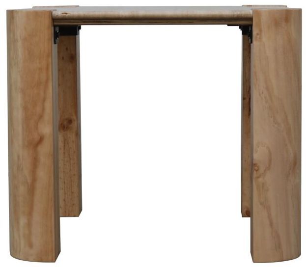 Nest Home Collections Esme Nordic Natural/Sabbia Travertine 26" Square End Table-0