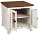 American Wholesale Furniture Westfield Aged Natural Pine Rectangular End Table with Whitewash Base-1
