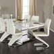 Furniture of America® Midvale White Dining Table with Chrome Base -2