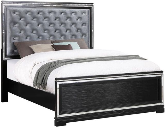 Coaster® Eleanor Black Upholstered Bed-0