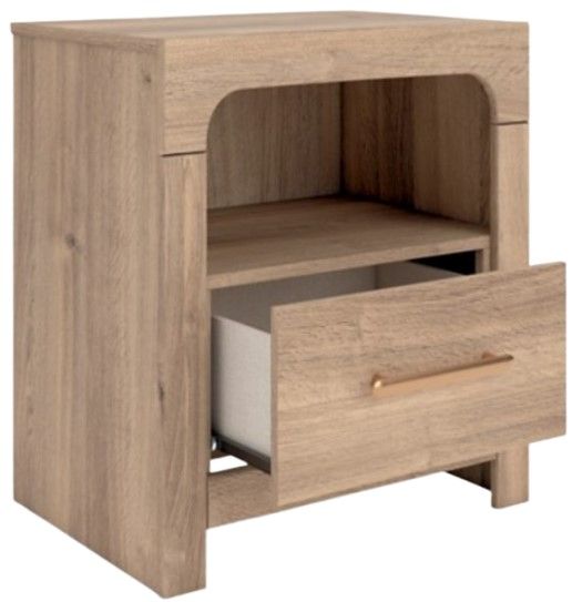 Signature Design by Ashley® Hollymount Tan Nightstand-3