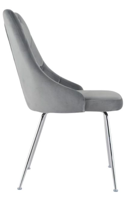 Mazin Furniture Plumeria Gray Dining Side Chair -2